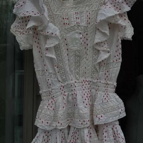 Loveshackfancy Stella Dress in Ivory Ikat - Picture 2 of 3